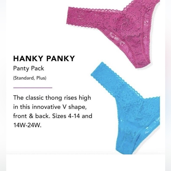 NWT Hanky Panky Daily Lace Original Rise Thong 2 Pack. New in original package. - Picture 6 of 8